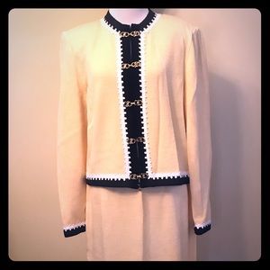 Pastel Yellow St. John Collection Cardigan Suite!!
